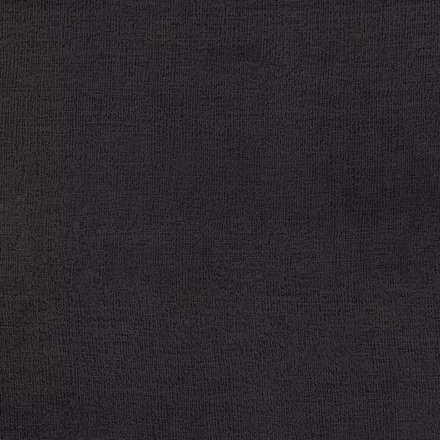Close-up of deep charcoal-black plain woven upholstery fabric with a fine, matte texture