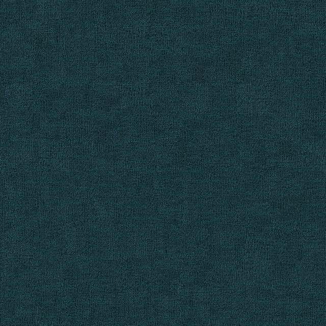 Close-up of plain woven fabric in deep prussian teal