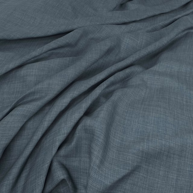 Draped muted blue-green Fortywinks fabric showing a fine crosshatched weave