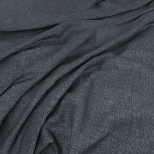 Deep Prussian blue-grey teal cloth showing fine crosshatching across softly folded fabric