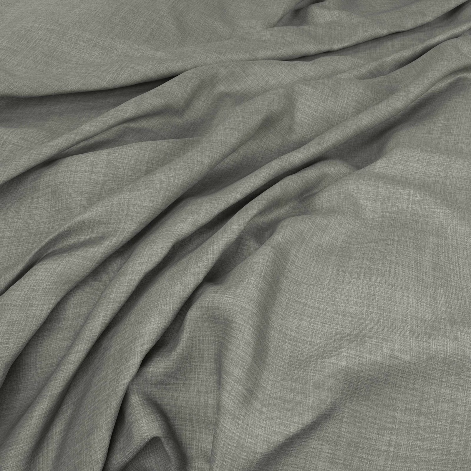Muted grey-green Seaglass cloth with fine crosswoven texture in soft folds