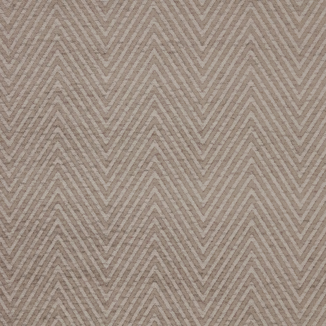 Warm ecru chevron herringbone upholstery fabric with fine woven texture