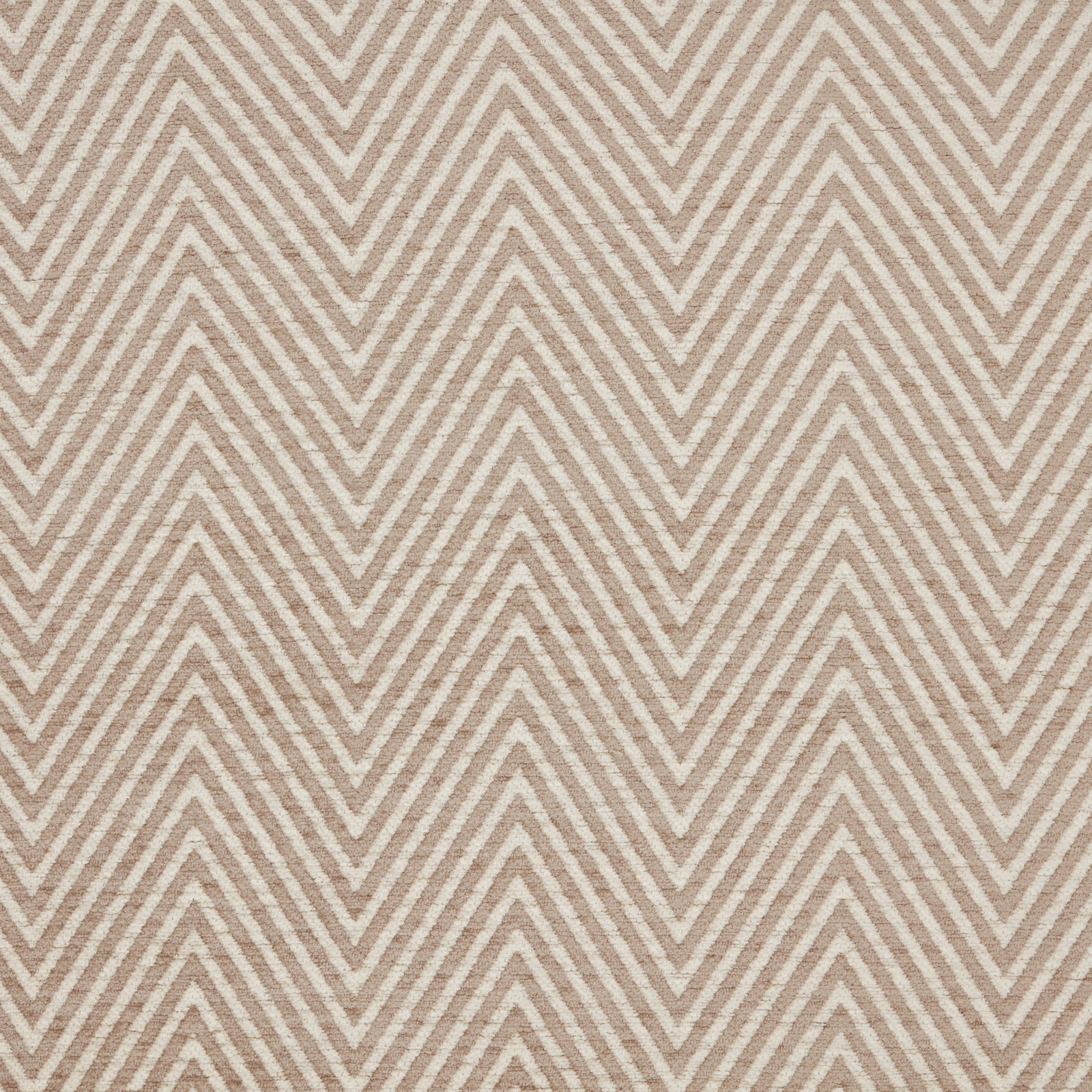 Warm beige chevron upholstery fabric with cream zigzag stripes
