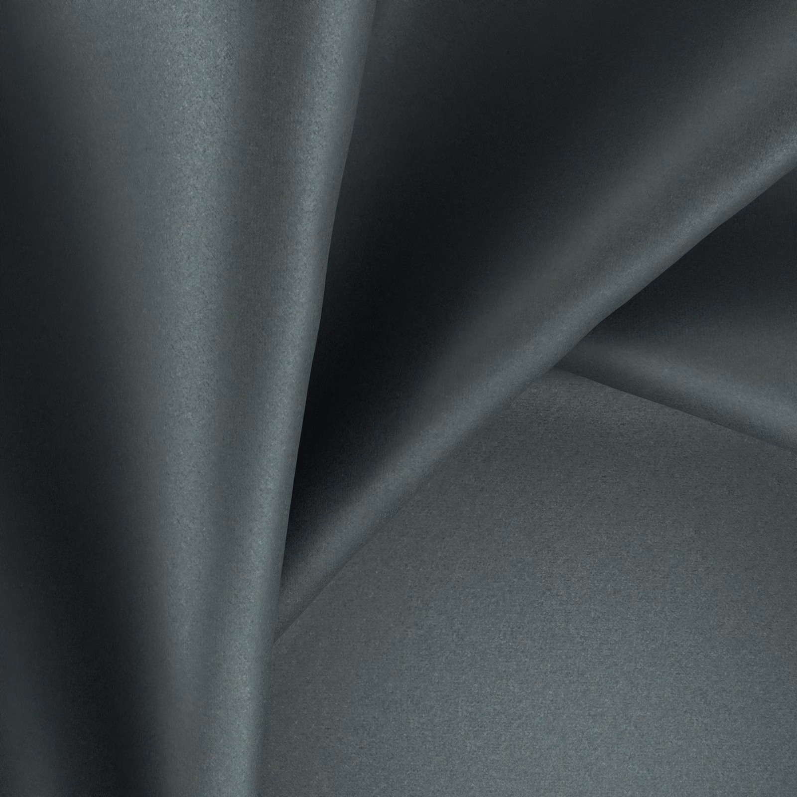 Deep azurite blue-green fabric with smooth texture and soft sheen in folded drape