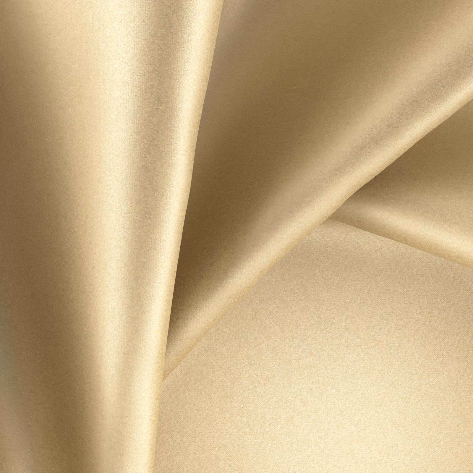 Warm citrine-gold plain fabric with a smooth surface and pronounced glossy highlights