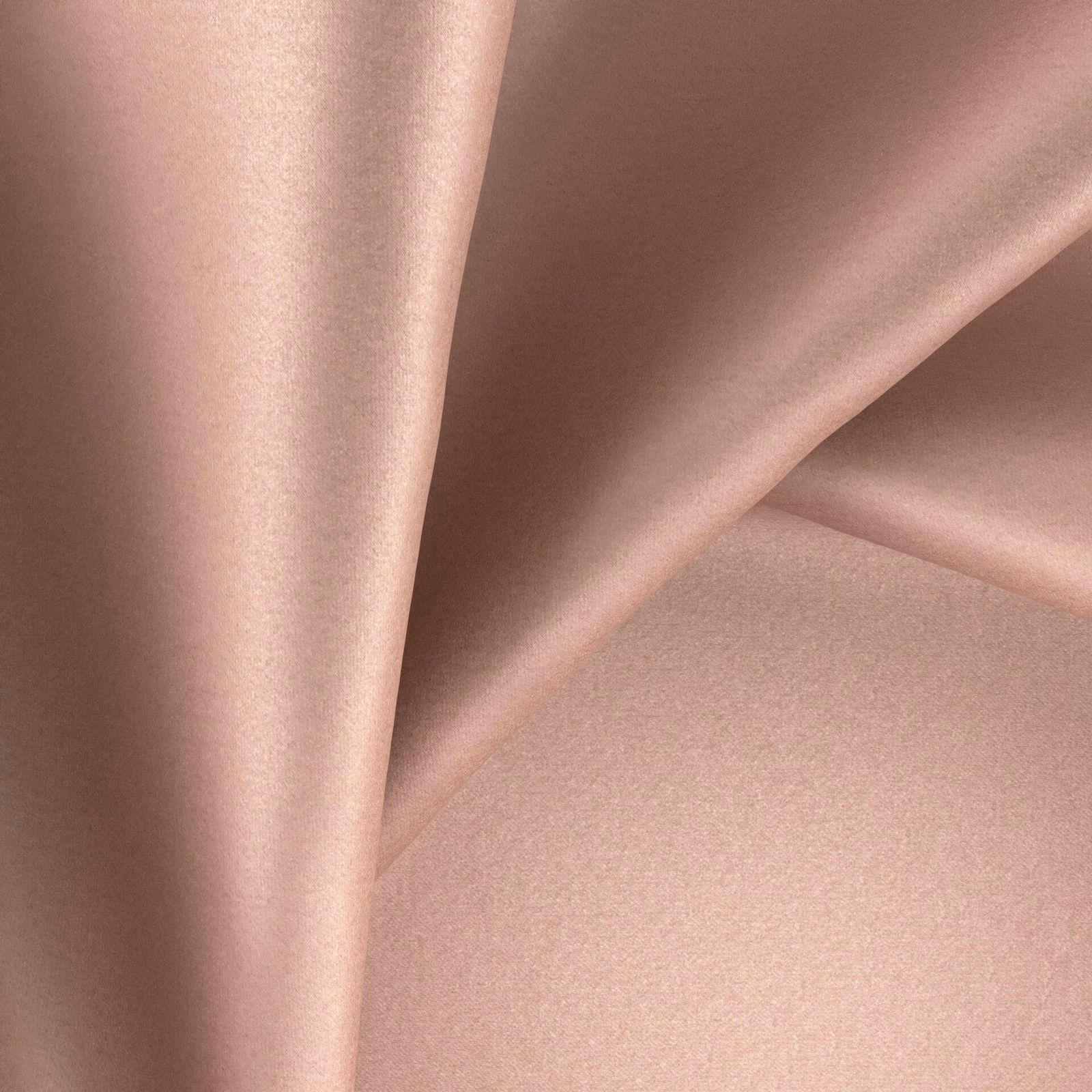 Dusty rose-pink Glossy fabric with smooth folds and a soft reflective sheen