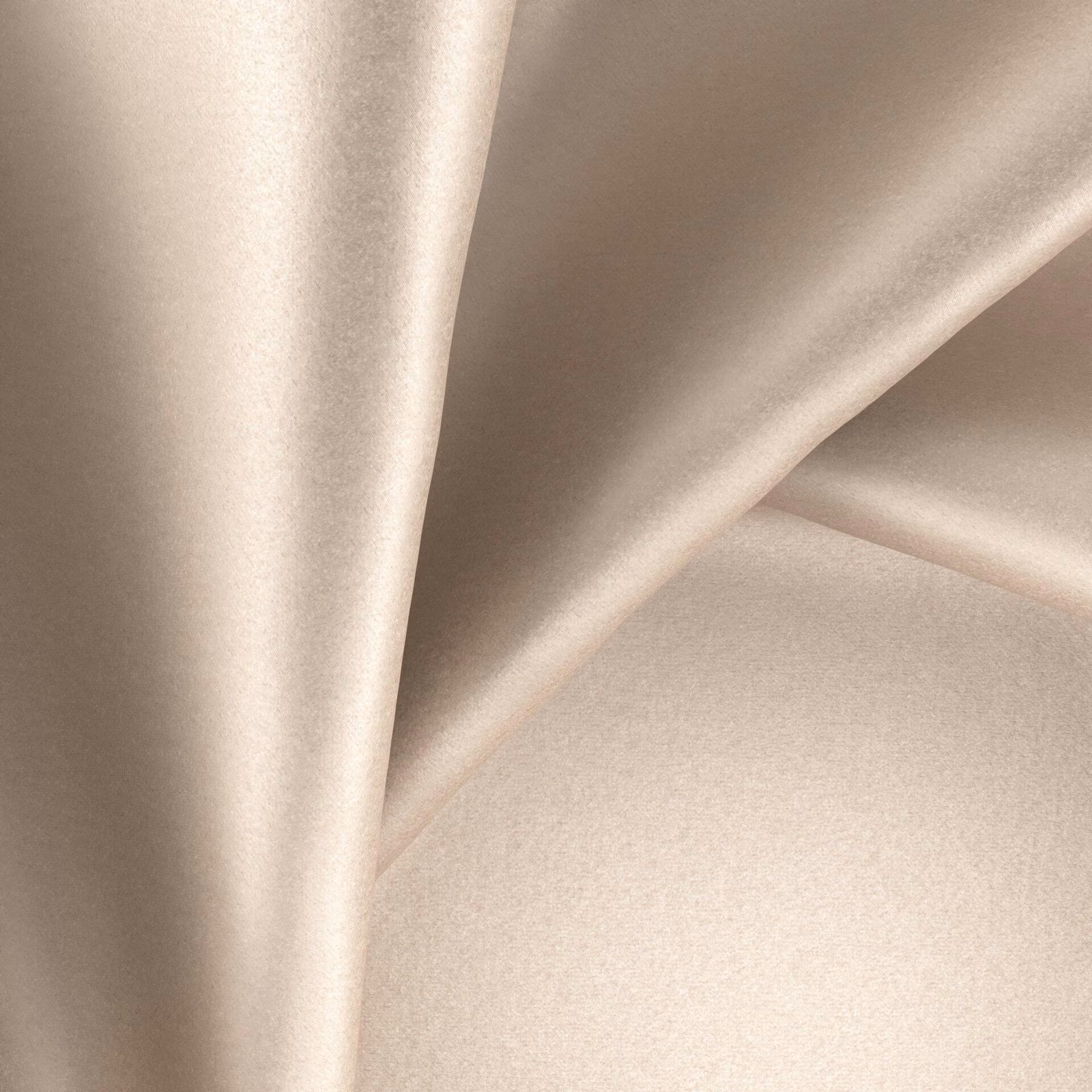 Warm sepia taupe fabric with a softly reflective, smooth surface in folded drape
