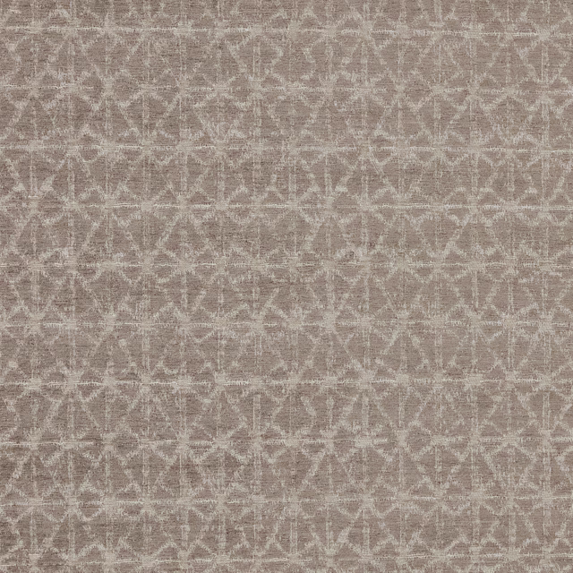 Warm taupe geometric upholstery swatch with a soft textured weave