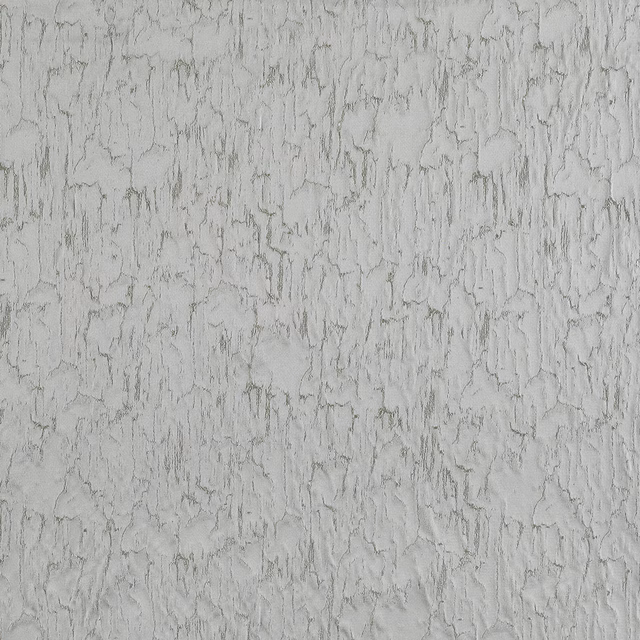 Cool chrome-grey fabric with fine vertical striations and raised mineral-like texture