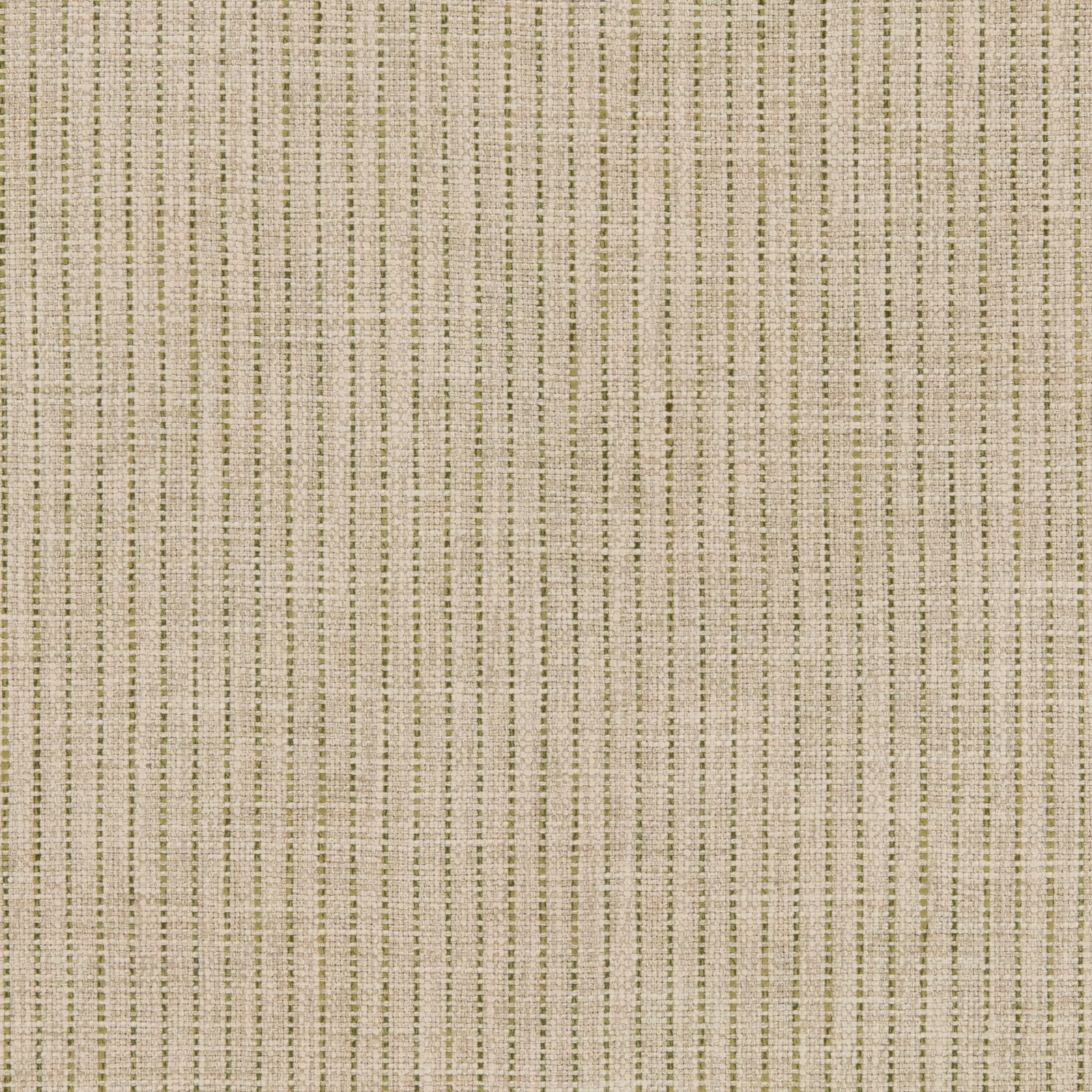 Pale lichen-green woven fabric with fine ivory vertical striations and subtle flecking
