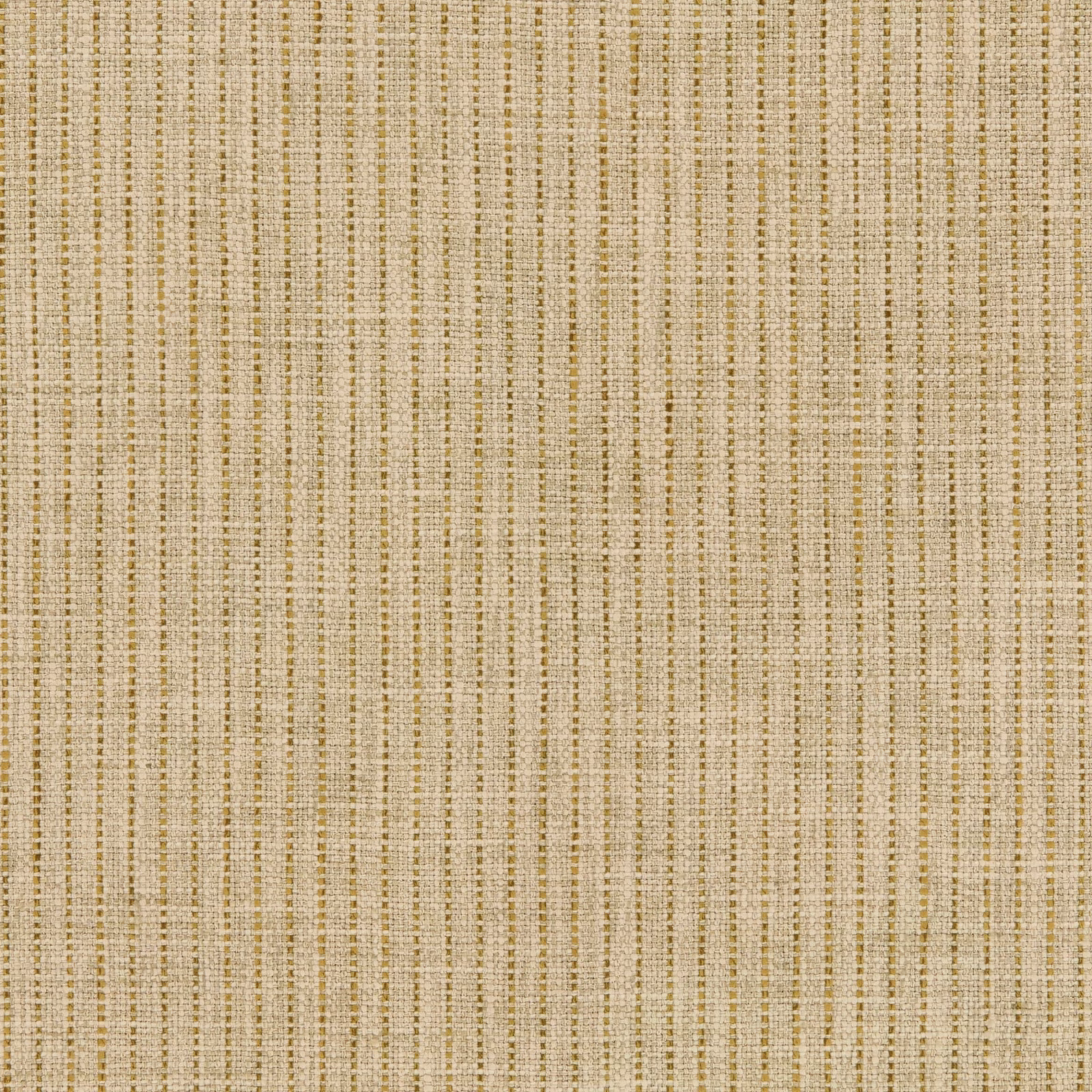Warm ochre and beige woven swatch with fine vertical striping and flecked texture
