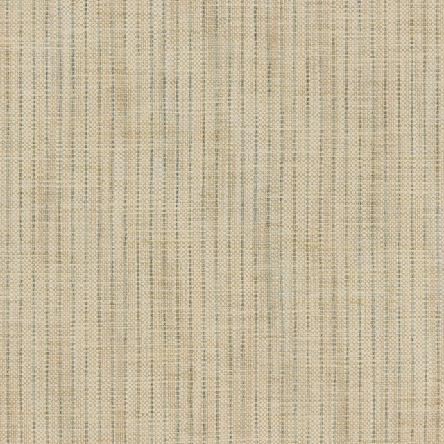 Pale seaglass blue-green woven fabric with fine vertical stripes and beige-grey texture