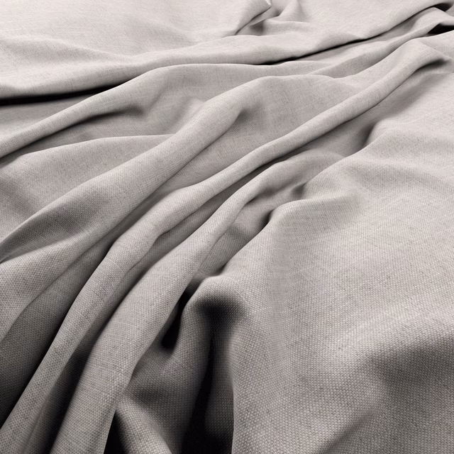 Pale ice-grey woven fabric falling in soft, fluid folds with fine texture