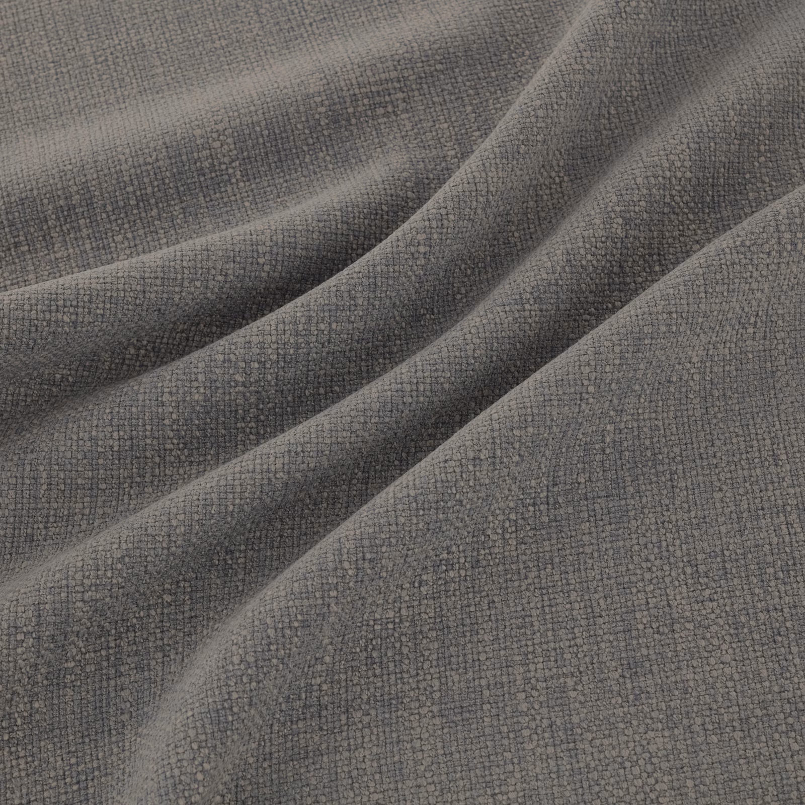 Charcoal-grey Jaeger fabric with fine crosshatch weave and softly folded texture