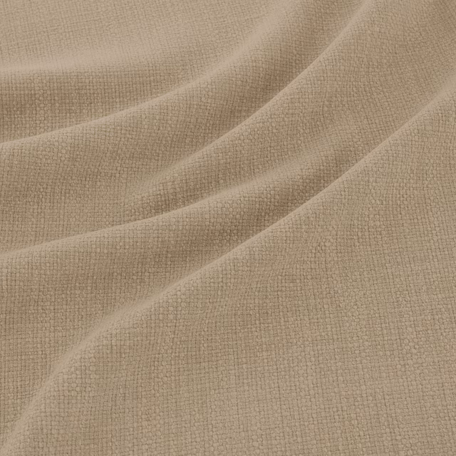 Warm taupe-beige Jaeger Linen showing fine crosshatch weave across softly folded fabric
