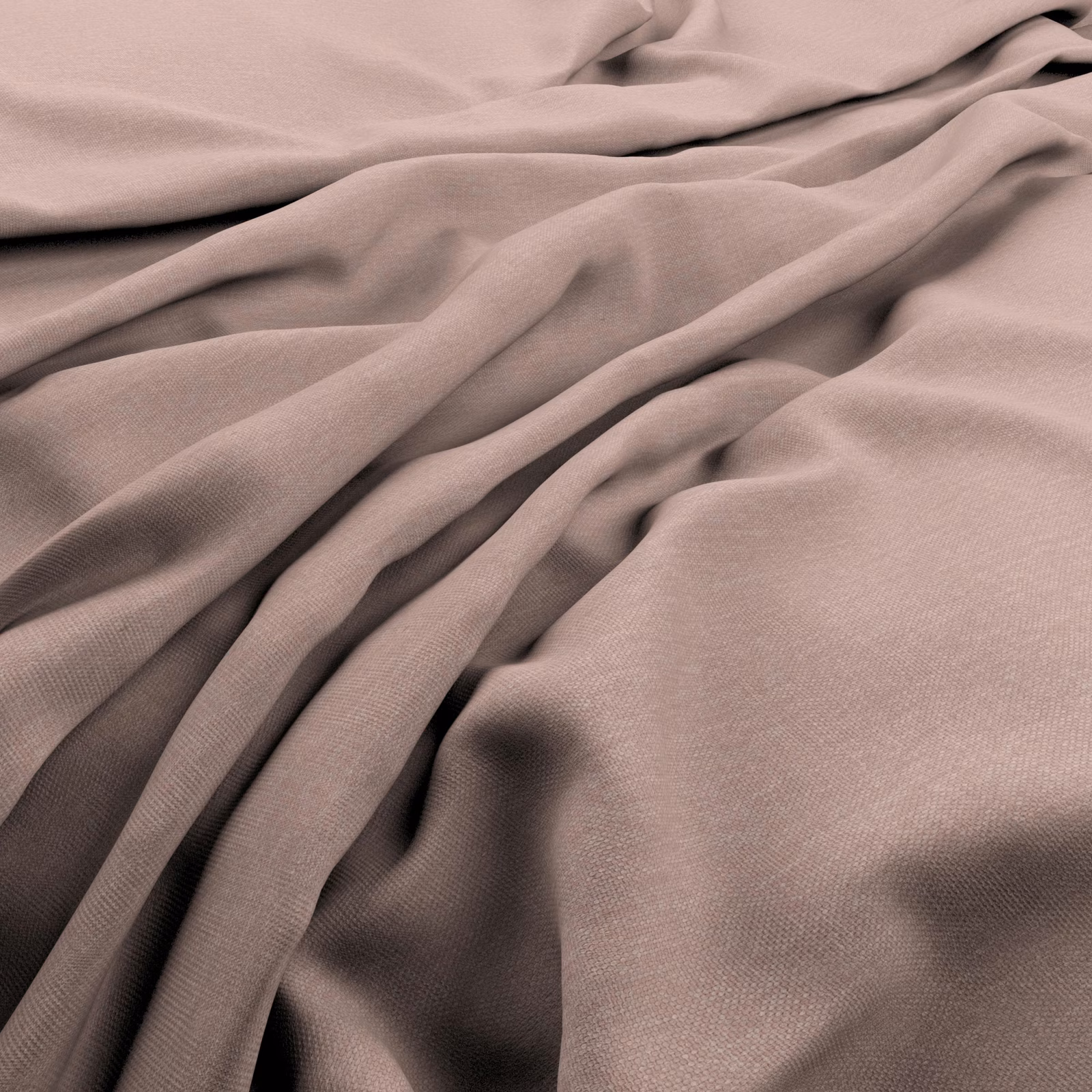 Dusty blush-pink fabric with a fine weave gathered into soft flowing folds