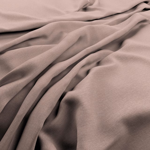 Dusty blush-pink fabric with a fine weave gathered into soft flowing folds