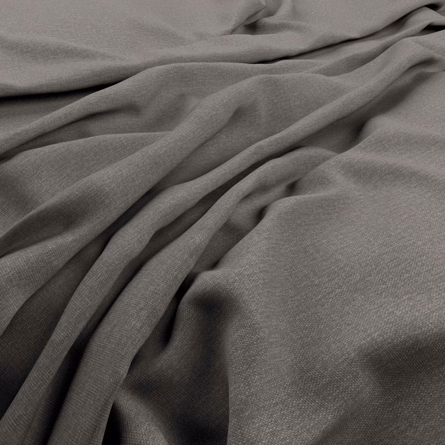 Cool silver-grey finely woven fabric gathered into fluid folds with soft tonal shading