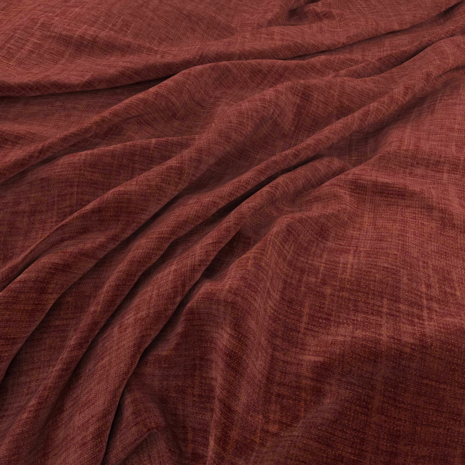 Deep burgundy fabric showing fine crosshatch texture and softly gathered folds