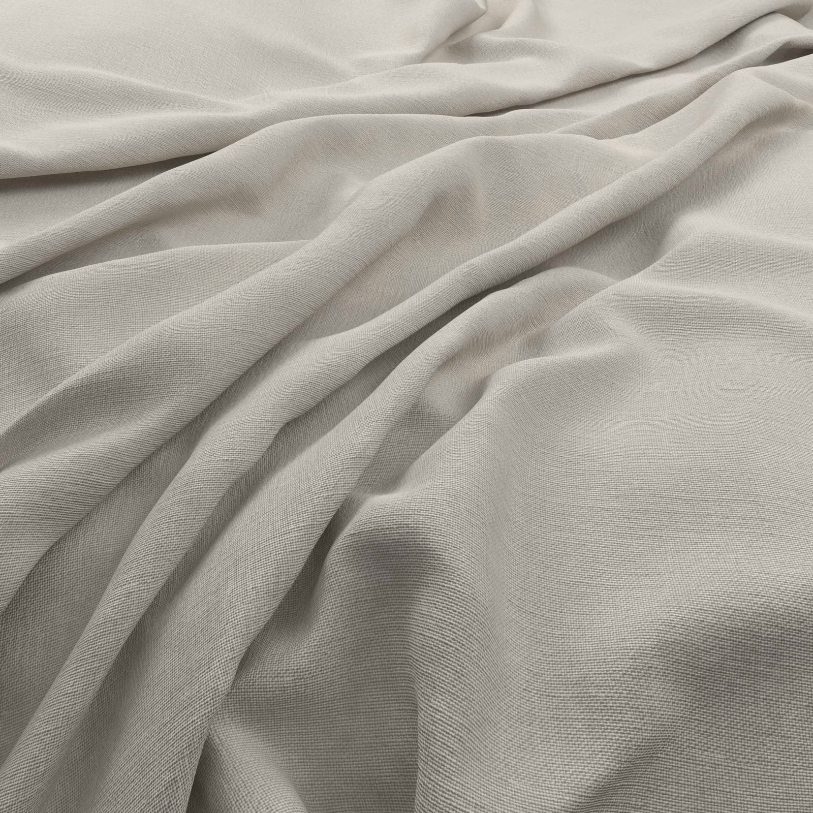 Warm alabaster fabric draped in soft folds with a fine plain weave