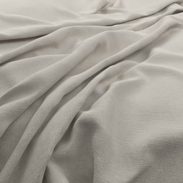 Warm alabaster fabric draped in soft folds with a fine plain weave