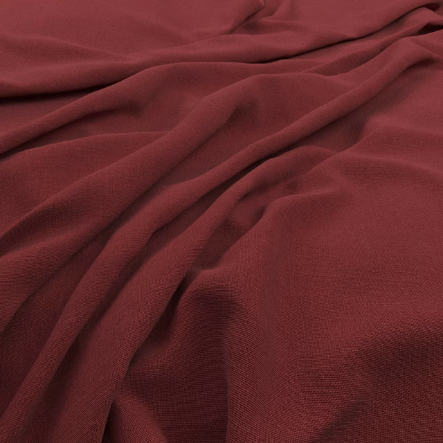 Deep berry-fuchsia cloth with fine weave and softly gathered flowing folds