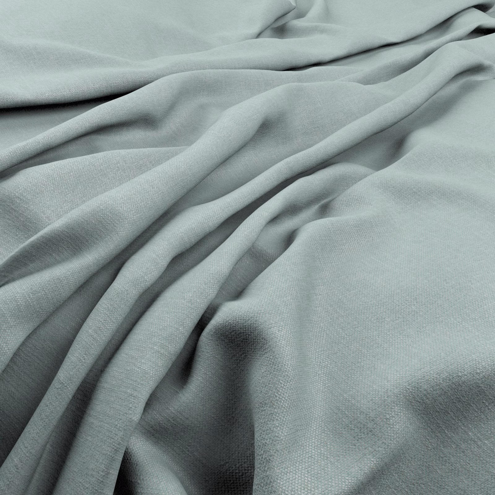Cool seafoam green Krayola fabric softly draped, showing a fine woven surface