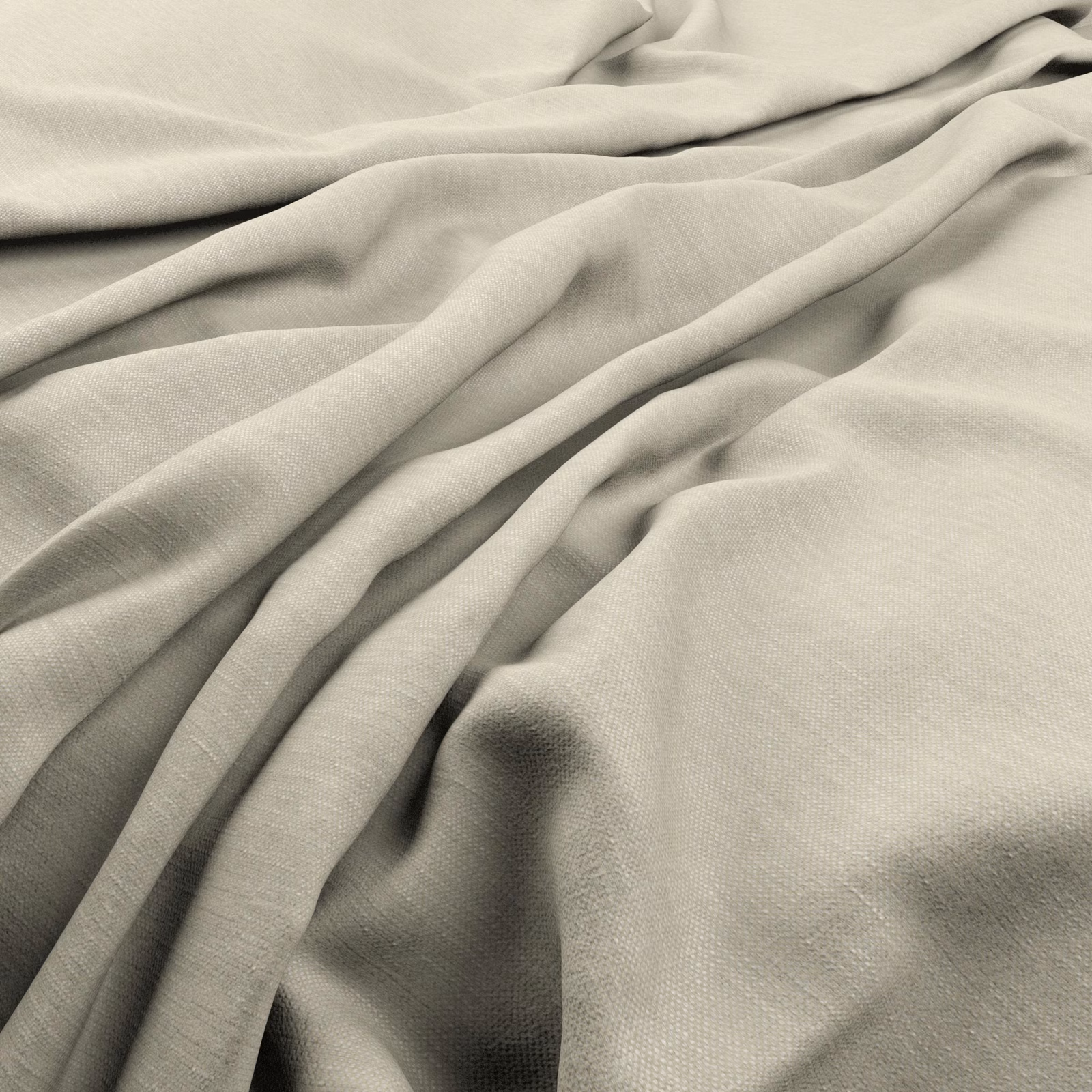 Pale greige Krayola Silk with fine plain weave and fluid, softly shaded folds
