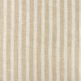 Warm sand beige woven fabric with pale cream vertical geometric stripes