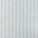 Pale sea-glass aqua and ivory vertical stripe woven fabric with fine texture