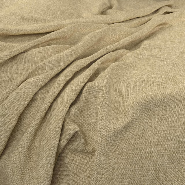 Muted wasabi olive fabric in a fine plain weave, gathered into soft folds