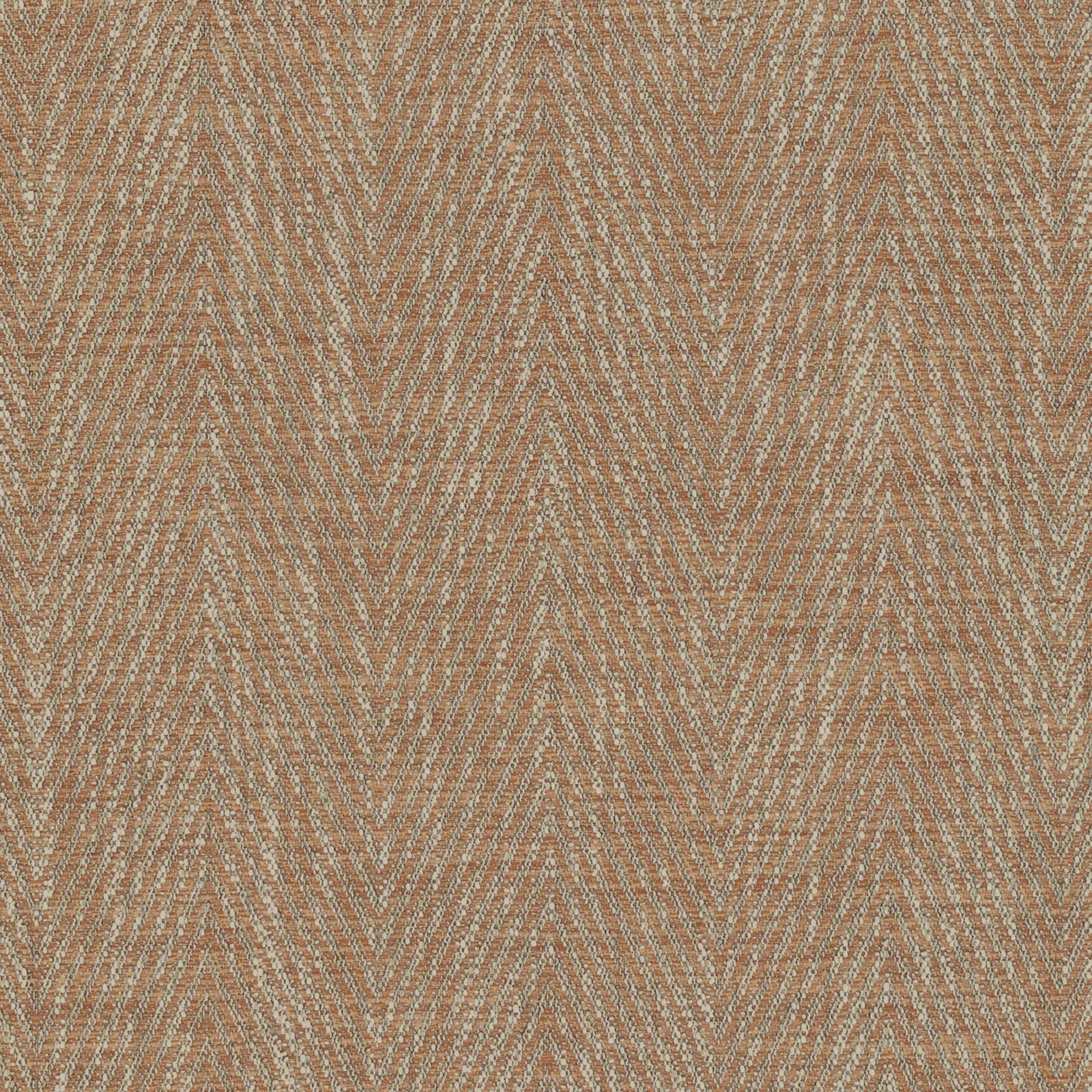 Warm terracotta and blue-grey chevron weave with fine tactile texture