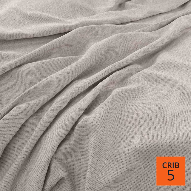 Pale cloud-grey woven fabric draped in fluid folds with a fine textured surface