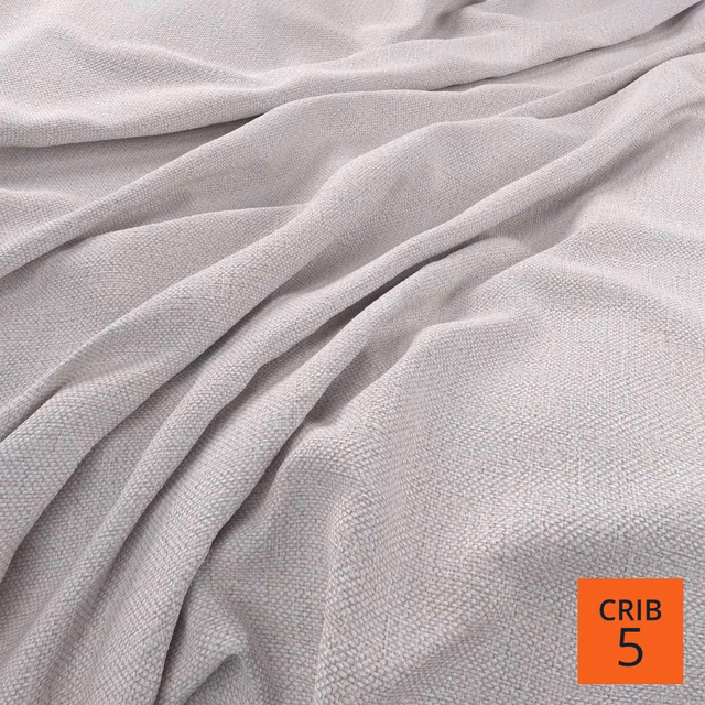 Pale glacier-grey woven textile gathered into soft folds, showing a fine pebbled texture