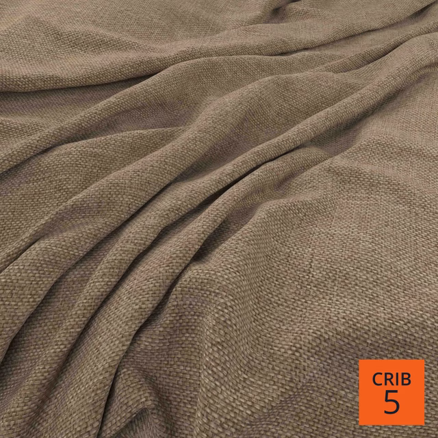 Warm mocha taupe fine woven fabric gathered into soft, dimensional folds