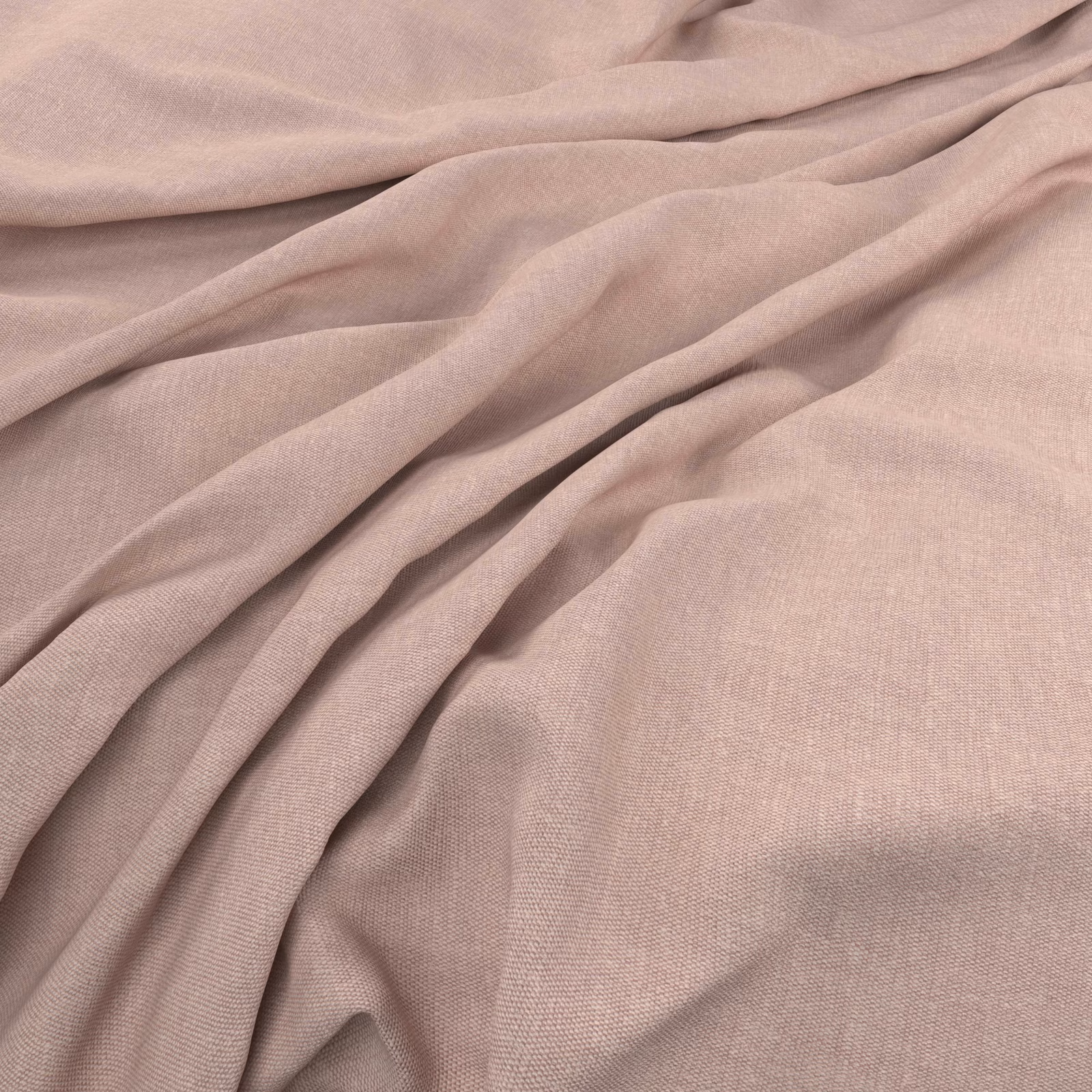 Dusty blush-pink Loire fabric with fine weave and soft fluid folds