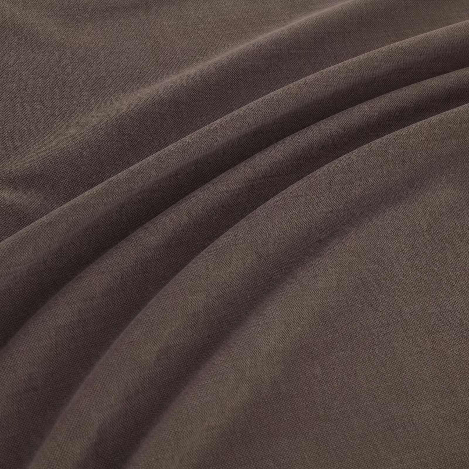 Dark espresso-brown woven fabric shown in softly folded draped layers