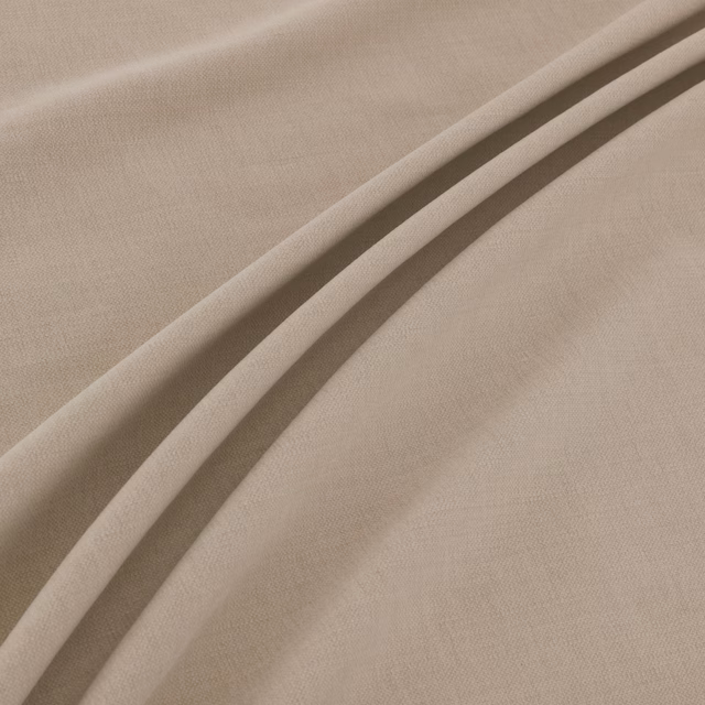 Pearl-taupe woven fabric with a fine texture draped into soft folds
