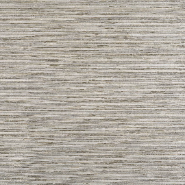 Fine horizontal taupe-grey striations across an ivory woven fabric swatch