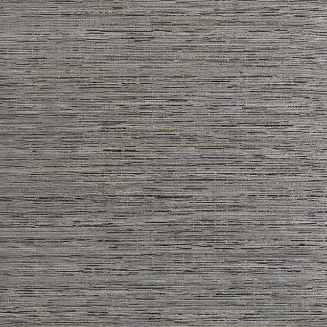Cool pewter grey fabric with fine horizontal striations and softly varied woven texture