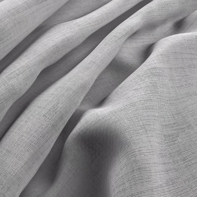 Pale oyster-grey woven fabric shown in soft, fluid folds with fine visible texture