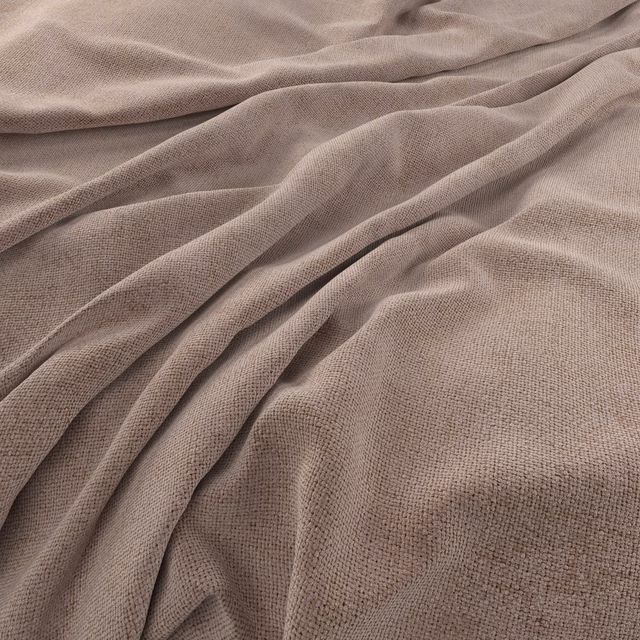 Muted blush-pink woven fabric draped in broad, softly shadowed folds