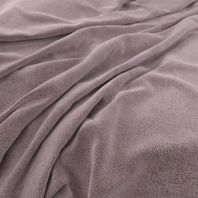Dusty lilac-mauve woven cloth gathered into soft, fluid folds