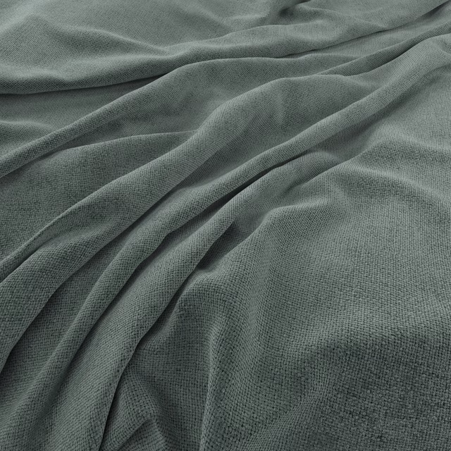 Draped muted sage grey-green fabric showing a fine, even woven texture