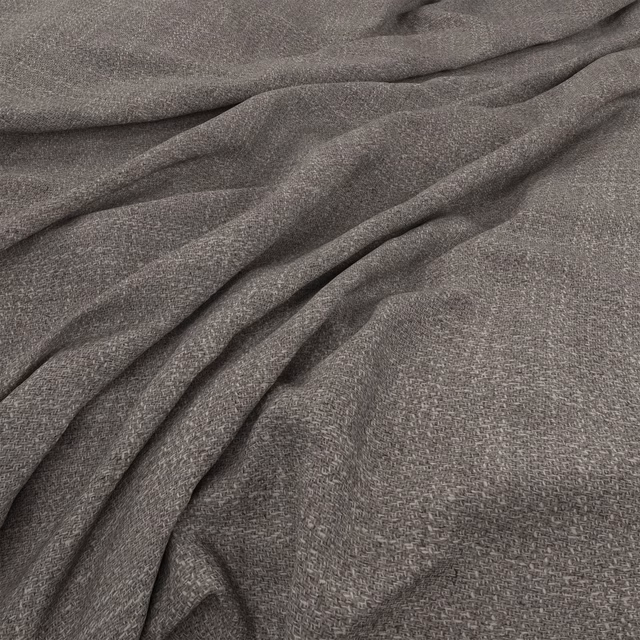 Deep graphite-grey woven fabric shown in soft folds with a fine textured surface