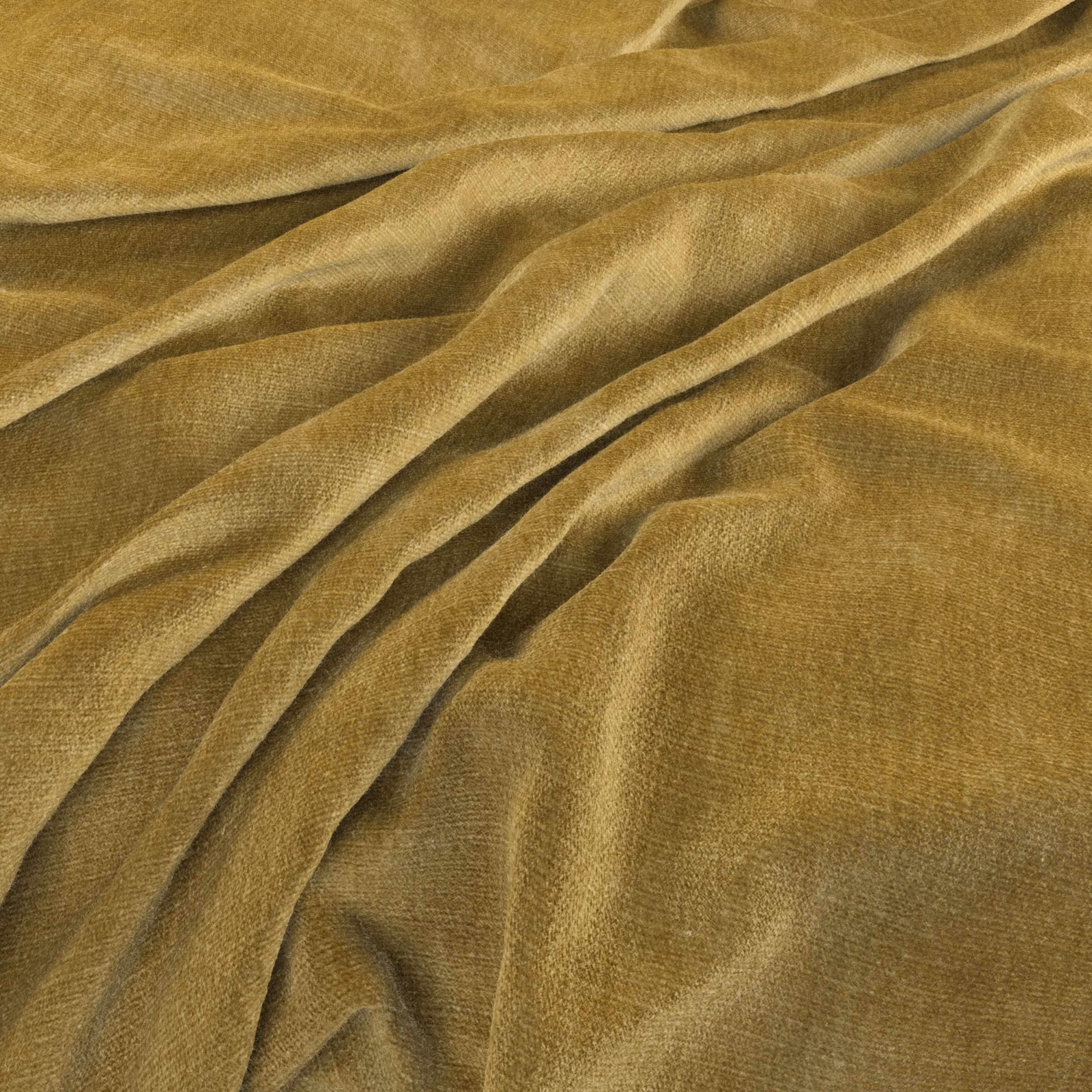 Warm tobacco-brown woven fabric draped in folds with a soft muted sheen