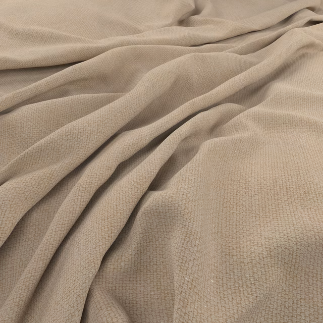 Soft taupe-beige Marni Feather fabric with fine pebble-like weave in flowing folds