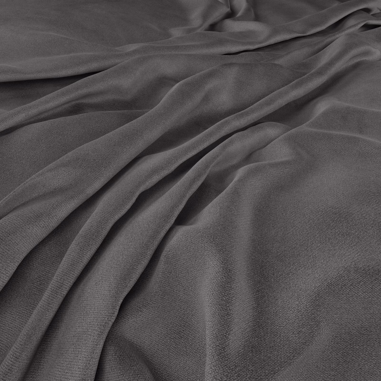 Draped deep charcoal-grey Marvellous Armour fabric showing a fine, even woven surface