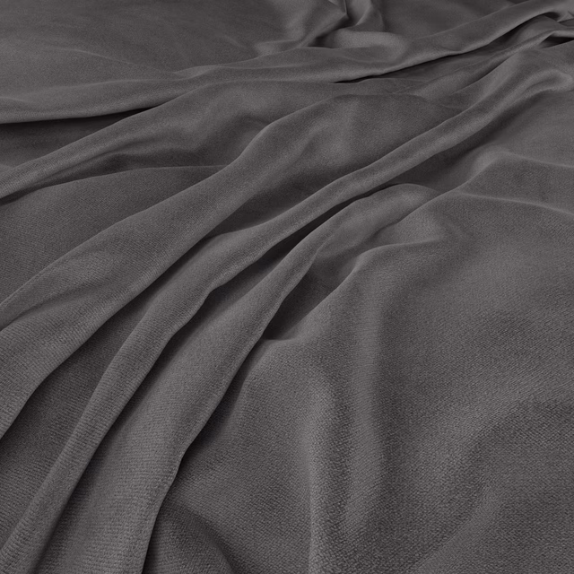 Draped deep charcoal-grey Marvellous Armour fabric showing a fine, even woven surface