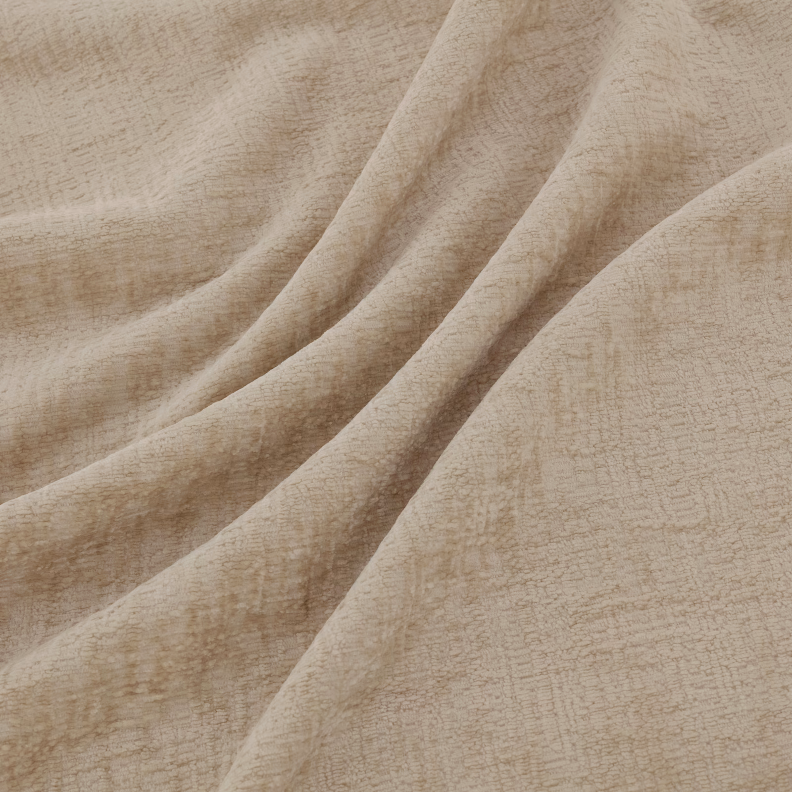 Maserati Lait oat-beige fabric with fine mottled texture draped into soft folds